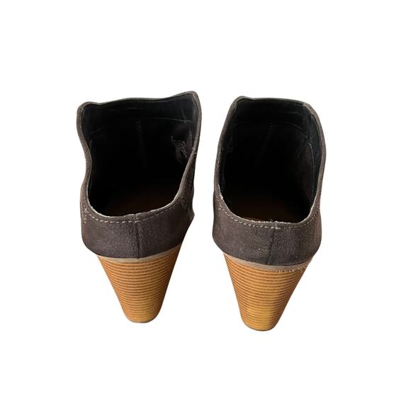 DV by Dolce Vita Gray Suede Lori Mule High Heeled Clogs Size 10 - Picture 6 of 7
